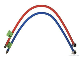 Подводки из гофр. трубы для смесит. с ПВХ ПОКРЫТИЕМ красного и синего цвета Lavita